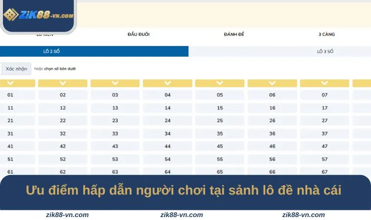 Ưu điểm hấp dẫn người chơi tại sảnh lô đề nhà cái 
